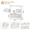 3-Tier Rotating Bathroom Counter Organizer, Vanity Tray for Makeup & Skincare, Countertop Spice Rack Storage, Space-Saving Shelf for Bathroom, Kitchen, Laundry Room, Baby Bottle Station, White view 2
