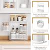 3-Tier Rotating Bathroom Counter Organizer, Vanity Tray for Makeup & Skincare, Countertop Spice Rack Storage, Space-Saving Shelf for Bathroom, Kitchen, Laundry Room, Baby Bottle Station, White view 3