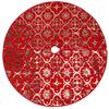 Christmas Tree Skirt 48 Inches Large Xmas Tree Mat Christmas Decorations Xmas Tree Skirts with Christmas Stocking for Merry Christmas New Year Home Holiday Party Christmas Tree Decorations (Red) view 2