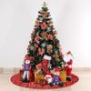 Christmas Tree Skirt 48 Inches Large Xmas Tree Mat Christmas Decorations Xmas Tree Skirts with Christmas Stocking for Merry Christmas New Year Home Holiday Party Christmas Tree Decorations (Red) view 3
