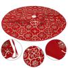 Christmas Tree Skirt 48 Inches Large Xmas Tree Mat Christmas Decorations Xmas Tree Skirts with Christmas Stocking for Merry Christmas New Year Home Holiday Party Christmas Tree Decorations (Red) view 4