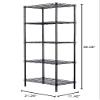 5-Shelf Kitchen Storage Rack, Pantry Shelving,Wire Shelving Unit, Adjustable Heavy Duty Storage Shelving Unit, Assembly Chrome Carbon Steel Organizer Wire Rack view 2