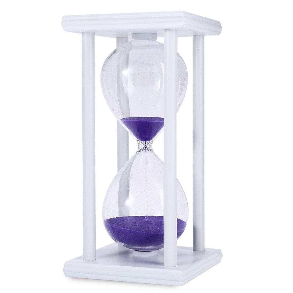 BAWAQAF 60 Minutes Hourglass Sand Timer Kitchen School Modern Wooden Hour Glass Sandglass Sand Clock Tea Timers Home Decoration Gift