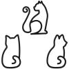 Ferraycle 3 Pieces Black Cat Metal Wall Art Wire Wall Sign Cat Sign Decor for Kitchen Restaurant Shop Decors Christmas Cats Lover Gifts(Cat Style) view 2