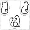 Ferraycle 3 Pieces Black Cat Metal Wall Art Wire Wall Sign Cat Sign Decor for Kitchen Restaurant Shop Decors Christmas Cats Lover Gifts(Cat Style) view 4