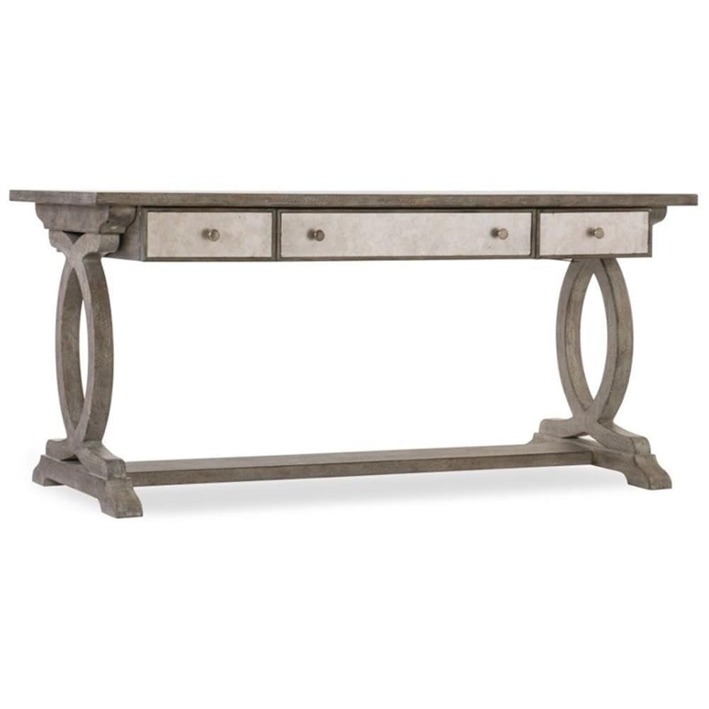 BOWERY HILL Traditional Computer Desk in Light Wood