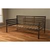 Pemberly Row Traditional Solid Wood Twin Daybed in Rustic Walnut-Mattress Not Included view 2
