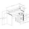 BOWERY HILL Modern Computer Desk with Keyboard Tray, Wood Writing Desk with Drawers and Shelves for Home Office, White view 3