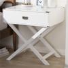 BOWERY HILL 1 Drawer Nightstand Table in White view 2