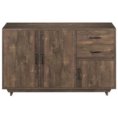 BOWERY HILL Rustic Wood Two-Drawer Buffet in Reclaimed Oak
