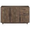 BOWERY HILL Rustic Wood Two-Drawer Buffet in Reclaimed Oak view 1