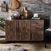 BOWERY HILL Rustic Wood Two-Drawer Buffet in Reclaimed Oak view 2