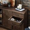 BOWERY HILL Rustic Wood Two-Drawer Buffet in Reclaimed Oak view 4