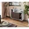 BOWERY HILL Modern Wood Multi-Storage Buffet in White view 2