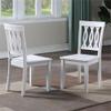 BOWERY HILL Contemporary White Solid Wood Side Chair (Set of 2) view 1