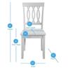 BOWERY HILL Contemporary White Solid Wood Side Chair (Set of 2) view 2