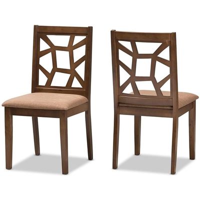 BOWERY HILL Dining Side Chair in Light Brown (Set of 2)