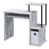 BOWERY HILL Contemporary Wood Computer Desk in Antique White/Black view 1