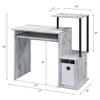BOWERY HILL Contemporary Wood Computer Desk in Antique White/Black view 3