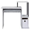 BOWERY HILL Contemporary Wood Computer Desk in Antique White/Black view 4