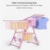 LJYT Folding Drying Rack, Multifunctional Clothes Display Rack, Aluminum Alloy, Bearing 220 pounds (Color : A, Size : Small) view 3