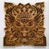 BHDecor Animal Home Wall Decor  Multilayered Laser Cut Carved Elegant Wooden Mandala Hanging MDF Panels for Decoration - Rustic Contemporary Artwork 17.3 x 12.2in (44x31cm), Owl Natural view 1
