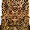 BHDecor Animal Home Wall Decor  Multilayered Laser Cut Carved Elegant Wooden Mandala Hanging MDF Panels for Decoration - Rustic Contemporary Artwork 17.3 x 12.2in (44x31cm), Owl Natural view 2
