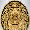 BHDecor Animal Home Wall Decor  Multilayered Laser Cut Carved Elegant Wooden Mandala Hanging MDF Panels for Decoration - Rustic Contemporary Artwork 14.1 x 14.1in (36cm), Lion view 3