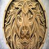 BHDecor Animal Home Wall Decor  Multilayered Laser Cut Carved Elegant Wooden Mandala Hanging MDF Panels for Decoration - Rustic Contemporary Artwork 14.1 x 14.1in (36cm), Lion view 4