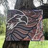 BHDecor Animal Home Wall Decor  Multilayered Laser Cut Carved Elegant Wooden Mandala Hanging MDF Panels for Decoration - Rustic Contemporary Artwork 24.4 x 15.7in (62x40cm), Bald Eagle White view 1