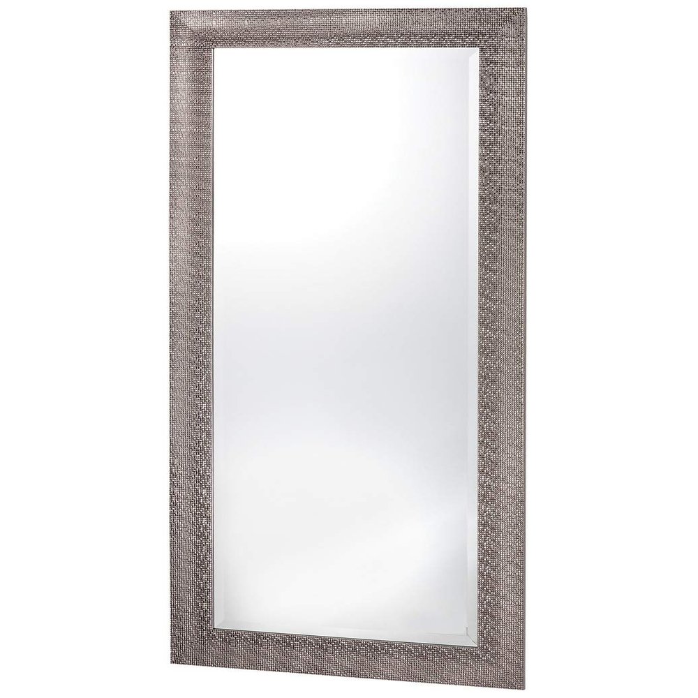 Pibbs Diamond Extra-Large Full-Length Salon Mirror 31.5" x 67.5" - Silver Frame Design for Professional Salons & Spas, Fully Assembled Wall Mirror with Durable Glass - PIB-66MIR-SIL