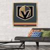 Trends International NHL Vegas Golden Knights - Logo 21 Wall Poster, 22.375" x 34", Gold Framed Version view 2