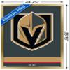 Trends International NHL Vegas Golden Knights - Logo 21 Wall Poster, 22.375" x 34", Gold Framed Version view 3