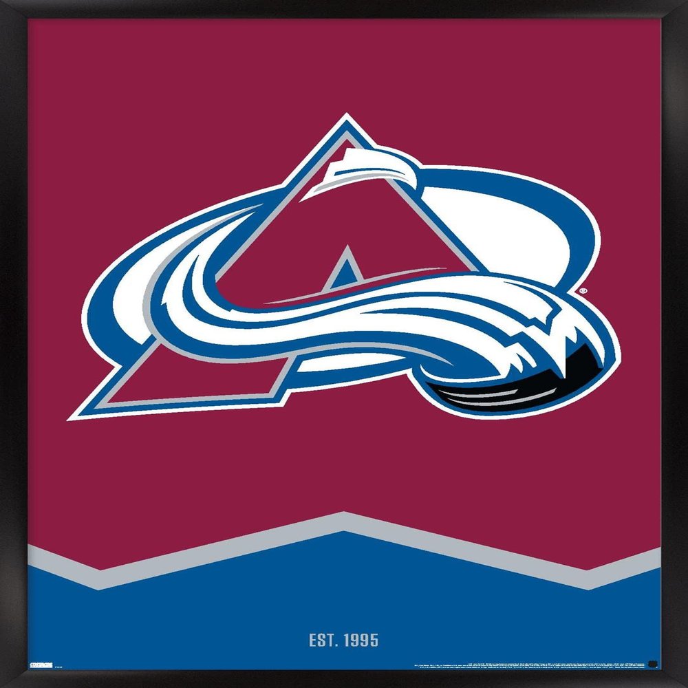 Trends International NHL Colorado Avalanche - Logo 21 Wall Poster, 14.725" x 22.375", Black Framed Version