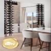 Ultra Wine Racks Floor-to-Ceiling Mount Display (2 Side, Double Deep, Black, Holds 84 Wine Bottles) - Modern Metal Wine Storage for Wine Cellars, Home Bars, Kitchens, & Dining Rooms view 2