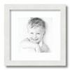 ArtToFrames 8x8 inch Satin White Frame Picture Frame with 2 Inch Single Super White Mat, SingleMat-FRBW26074-8x8-61 view 1