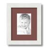 ArtToFrames 4x6 inch Satin White Frame Picture Frame with 2 Inch Single Brique Mat, SingleMat-FRBW26074-4x6-760 view 1