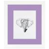 ArtToFrames 8x8 inch Satin White Frame Picture Frame with 2 Inch Single Lavender Mist Mat, SingleMat-FRBW26074-8x8-805 view 2