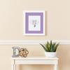 ArtToFrames 8x8 inch Satin White Frame Picture Frame with 2 Inch Single Lavender Mist Mat, SingleMat-FRBW26074-8x8-805 view 3