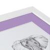 ArtToFrames 8x8 inch Satin White Frame Picture Frame with 2 Inch Single Lavender Mist Mat, SingleMat-FRBW26074-8x8-805 view 4