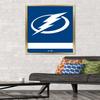 Trends International NHL Tampa Bay Lightning - Logo 21 Wall Poster, 22.375" x 34", Gold Framed Version view 2