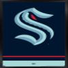 Trends International NHL Seattle Kraken - Logo 21 Wall Poster, 22.375" x 34", Black Framed Version view 1