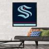 Trends International NHL Seattle Kraken - Logo 21 Wall Poster, 22.375" x 34", Black Framed Version view 2
