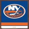 Trends International NHL New York Islanders - Logo 21 Wall Poster, 22.375" x 34", Mahogany Framed Version view 1