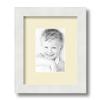 ArtToFrames 4x6 inch Satin White Frame Picture Frame with 2 Inch Single Oyster Mat, SingleMat-FRBW26074-4x6-791 view 1