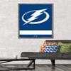 Trends International NHL Tampa Bay Lightning - Logo 21 Wall Poster, 22.375" x 34", Barnwood Framed Version view 2