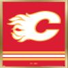 Trends International NHL Calgary Flames - Logo 21 Wall Poster, 22.375" x 34", Gold Framed Version view 1