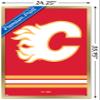 Trends International NHL Calgary Flames - Logo 21 Wall Poster, 22.375" x 34", Gold Framed Version view 3
