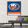 Trends International NHL New York Islanders - Logo 21 Wall Poster, 22.375" x 34", Bronze Framed Version view 2