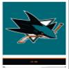 Trends International NHL San Jose Sharks - Logo 21 Wall Poster, 14.725" x 22.375", White Framed Version view 1